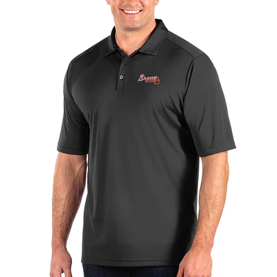 Men's Antigua Gray Atlanta Braves Big & Tall Tribute Polo