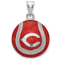 Women's Cincinnati Reds Sterling Silver Enameled Baseball Pendant