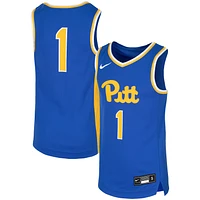 Youth Nike #1 Royal Pitt Panthers Replica Team Basketball Jersey