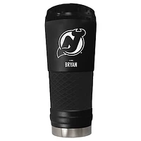 Black New Jersey Devils 24oz. Personalized Stealth Draft Tumbler