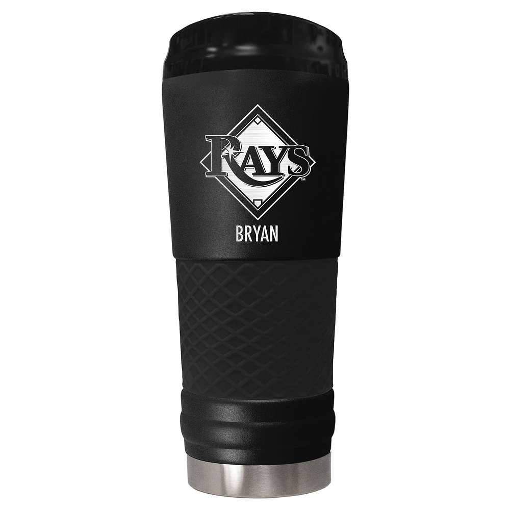 Black Tampa Bay Rays 24oz. Personalized Stealth Draft Tumbler
