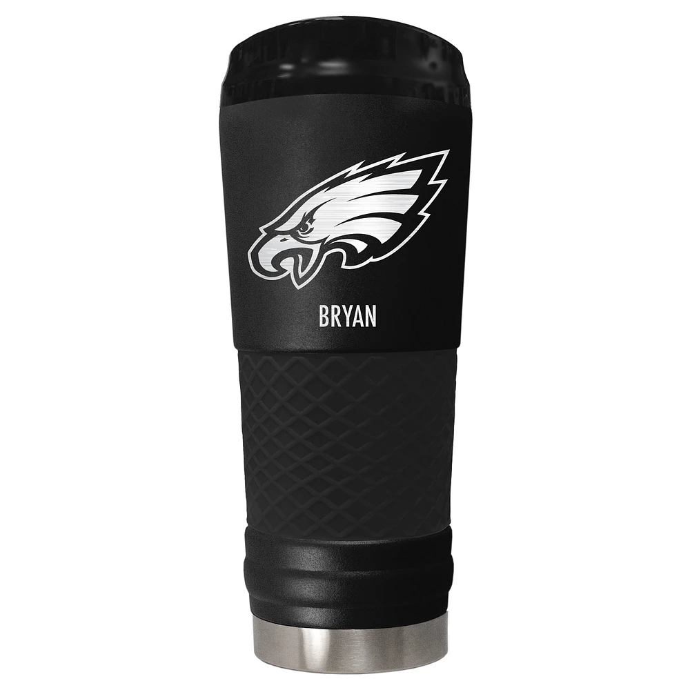 Black Philadelphia Eagles 24oz. Personalized Stealth Draft Tumbler