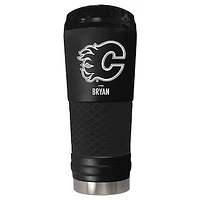 Black Calgary Flames 24oz. Personalized Stealth Draft Tumbler