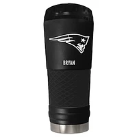 Black New England Patriots 24oz. Personalized Stealth Draft Tumbler