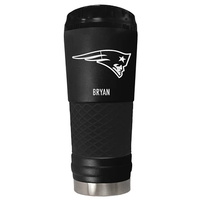 Black New England Patriots 24oz. Personalized Stealth Draft Tumbler
