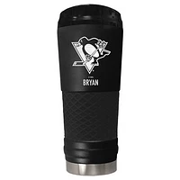 Black Pittsburgh Penguins 24oz. Personalized Stealth Draft Tumbler