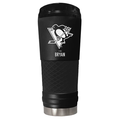 Black Pittsburgh Penguins 24oz. Personalized Stealth Draft Tumbler