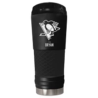 Black Pittsburgh Penguins 24oz. Personalized Stealth Draft Tumbler