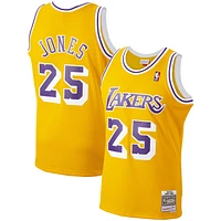 Men's Mitchell & Ness Ed Jones Gold Los Angeles Lakers 1994/95 Hardwood Classics Swingman Jersey