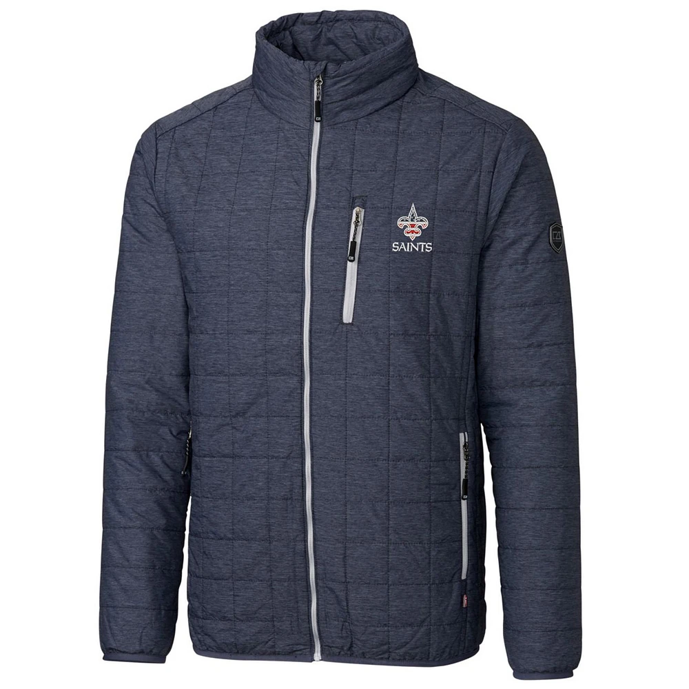 Men's Cutter & Buck Navy New Orleans Saints Americana Rainier Full-Zip Jacket