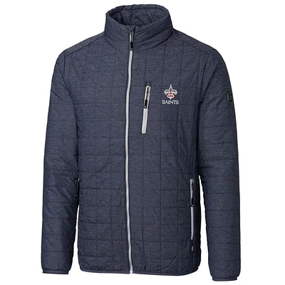 Men's Cutter & Buck Navy New Orleans Saints Americana Rainier Full-Zip Jacket