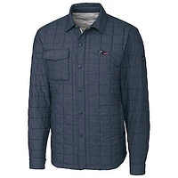 Men's Cutter & Buck Navy Baltimore Ravens Americana Rainier Full-Snap Shirt Jacket