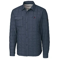 Men's Cutter & Buck Navy Baltimore Ravens Americana Rainier Full-Snap Shirt Jacket