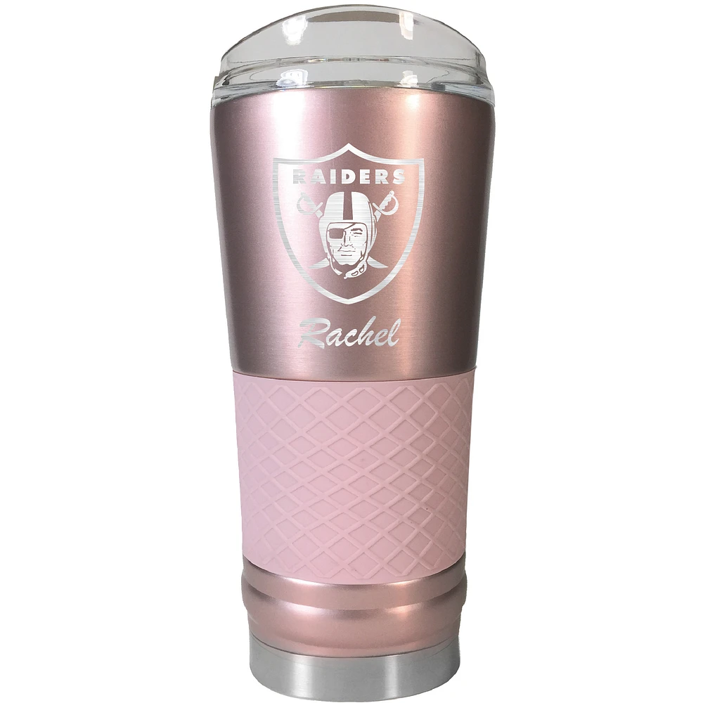 Las Vegas Raiders 24oz. Personalized Rose Gold Draft Tumbler
