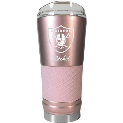 Las Vegas Raiders 24oz. Personalized Rose Gold Draft Tumbler