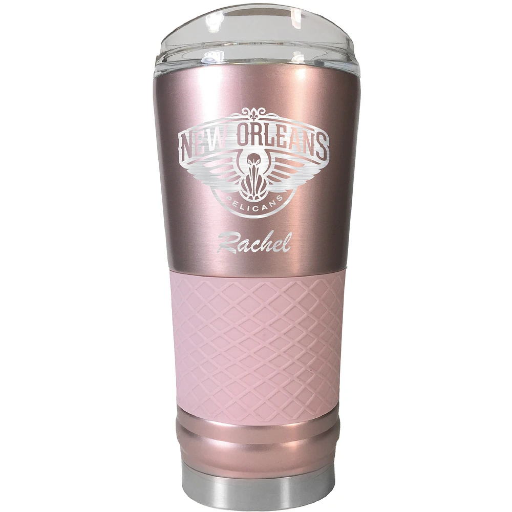 New Orleans Pelicans 24oz. Personalized Rose Gold Draft Tumbler