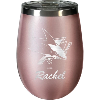 San Jose Sharks 12oz. Personalized Rose Gold Wine Tumbler