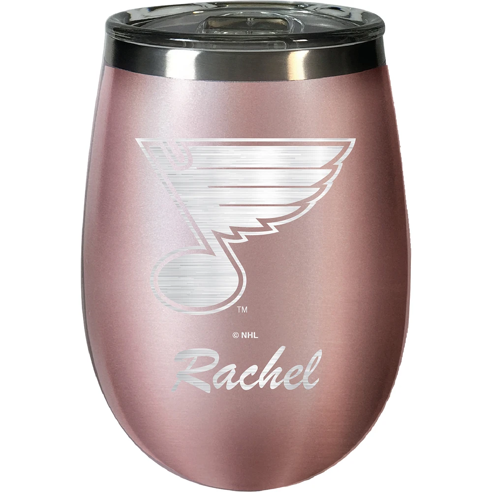 St. Louis Blues 12oz. Personalized Rose Gold Wine Tumbler