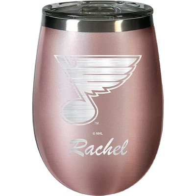 St. Louis Blues 12oz. Personalized Rose Gold Wine Tumbler