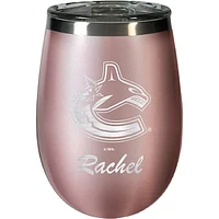 Vancouver Canucks 12oz. Personalized Rose Gold Wine Tumbler
