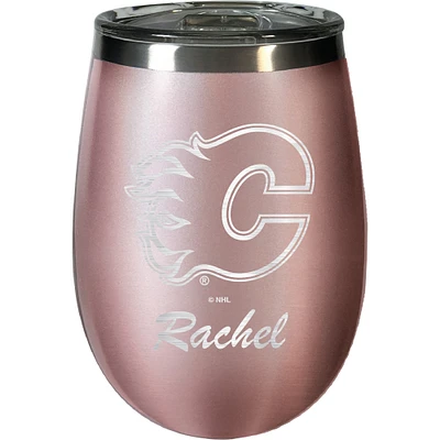 Calgary Flames 12oz. Personalized Rose Gold Wine Tumbler