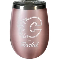 Calgary Flames 12oz. Personalized Rose Gold Wine Tumbler