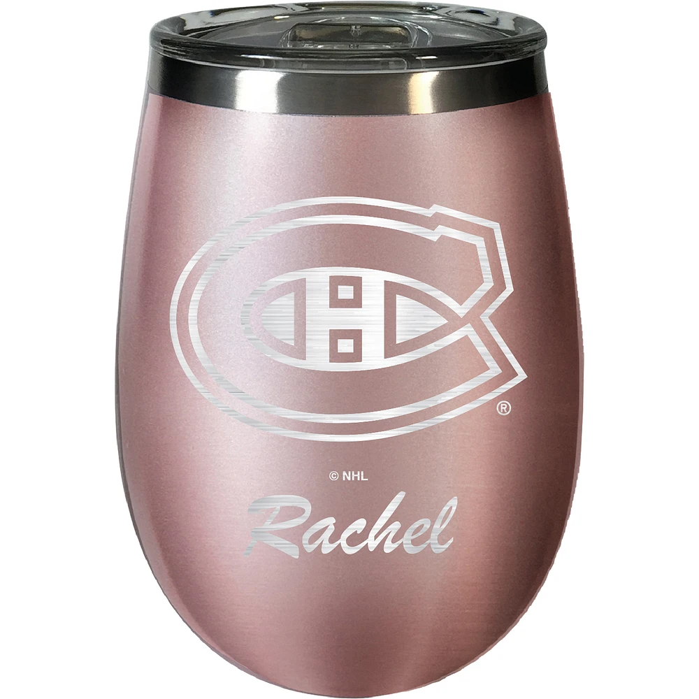 Montreal Canadiens 12oz. Personalized Rose Gold Wine Tumbler