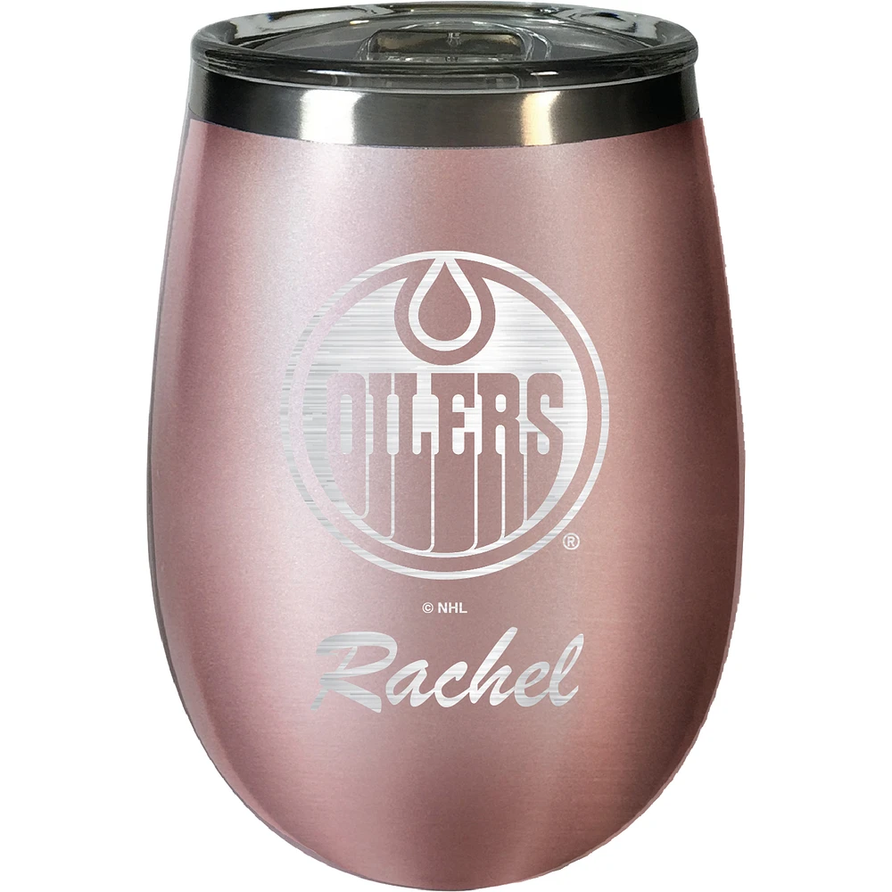 Edmonton Oilers 12oz. Personalized Rose Gold Wine Tumbler