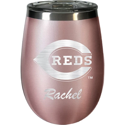 Cincinnati Reds 12oz. Personalized Rose Gold Wine Tumbler