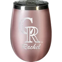 Colorado Rockies 12oz. Personalized Rose Gold Wine Tumbler