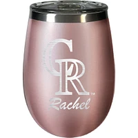 Colorado Rockies 12oz. Personalized Rose Gold Wine Tumbler