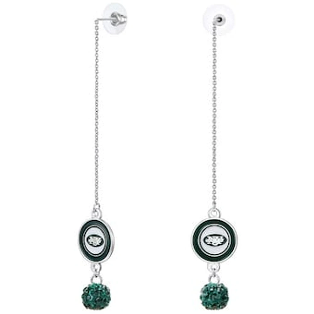 Women's New York Jets Chain Pierce Shambala Earrings