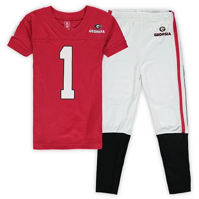 Preschool Wes & Willy Red Georgia Bulldogs Football PJ Set