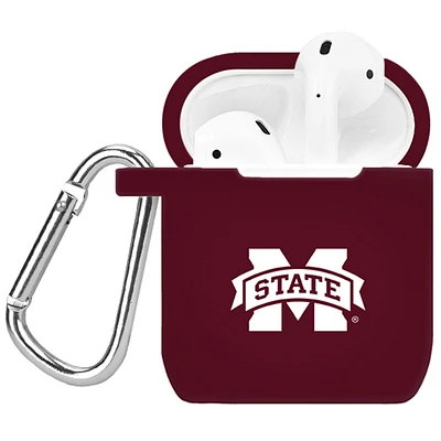 Maroon Mississippi State Bulldogs Silicone AirPods Case