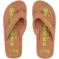 Men's FOCO Seattle Seahawks Color Pop Flip Flop Sandals