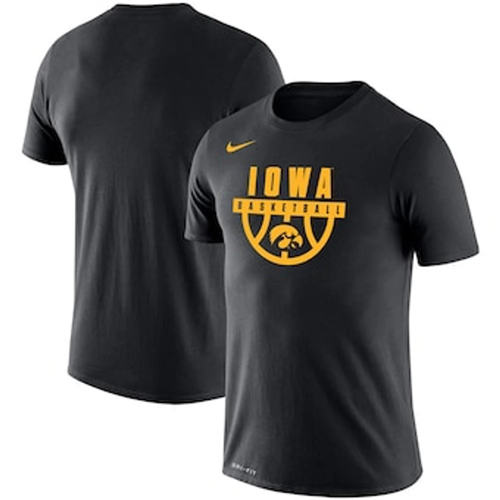 Men's Nike Black Iowa Hawkeyes Basketball Drop Legend Performance T-Shirt