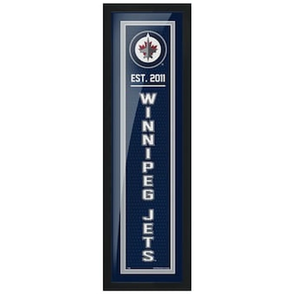 Winnipeg Jets 6'' x 22'' Team Established Framed - Artwork