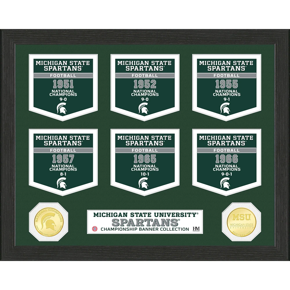 Highland Mint Michigan State Spartans 12'' x 15'' Banner Photo Mint