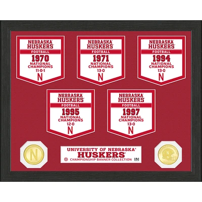 Highland Mint Nebraska Huskers 12'' x 15'' Banner Photo Mint