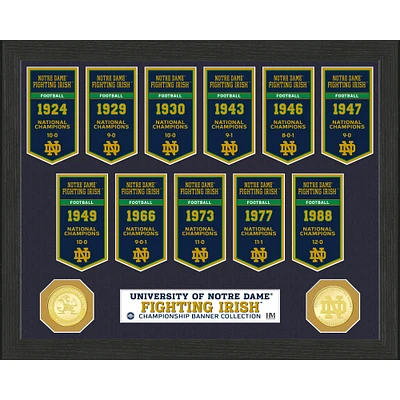 Highland Mint Notre Dame Fighting Irish 12'' x 15'' Banner Photo Mint