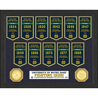 Highland Mint Notre Dame Fighting Irish 12'' x 15'' Banner Photo Mint