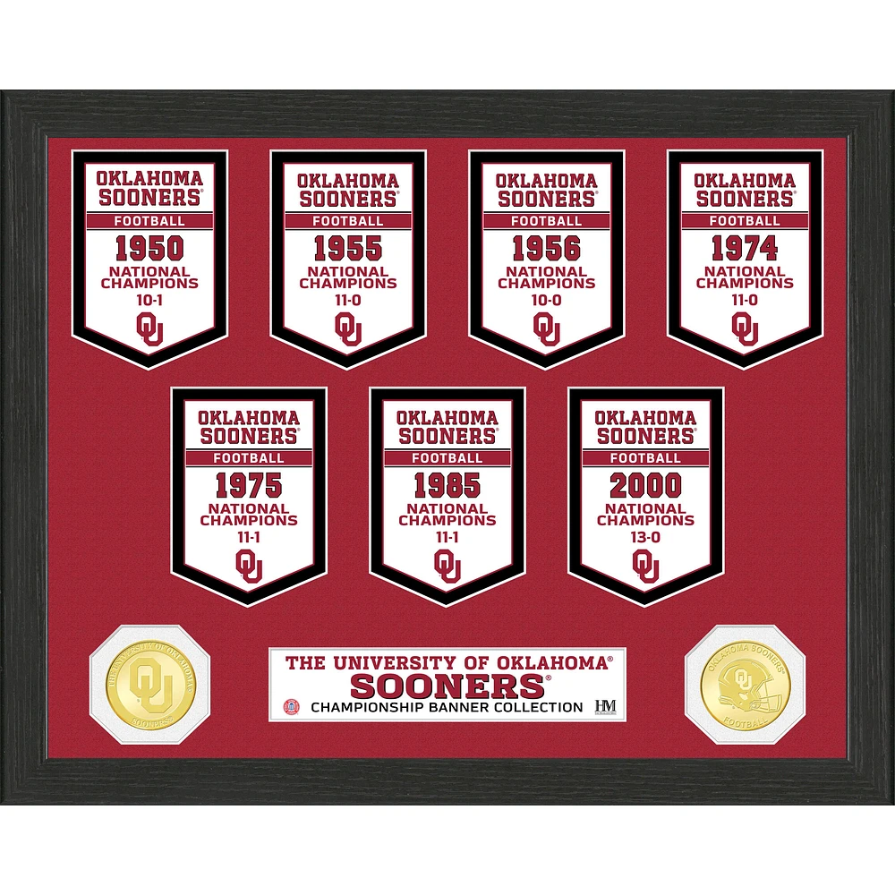 Highland Mint Oklahoma Sooners 12'' x 15'' Banner Photo Mint