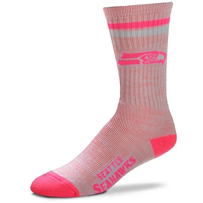 Women's For Bare Feet Seattle Seahawks Pretty in Pink Crew - Socks