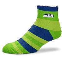 Men's For Bare Feet Seattle Seahawks Rainbow Quarter-Length Socks