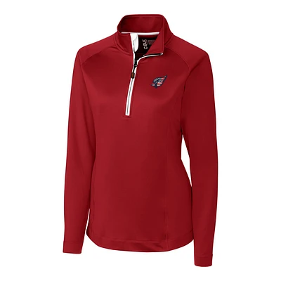 Women's Cutter & Buck Cardinal Arizona Cardinals Americana Jackson Half-Zip Overknit Pullover Jacket