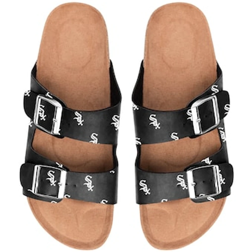 Women's Chicago White Sox Mini Print Double Buckle Sandal