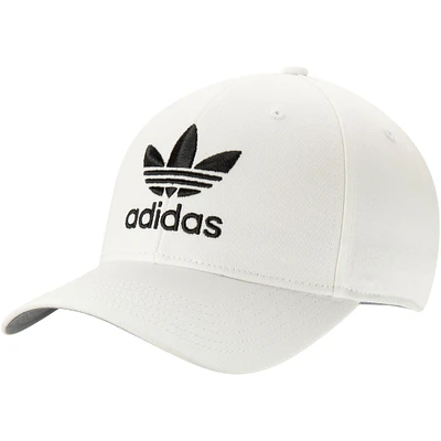 Men's adidas Originals White Icon Precurve Adjustable Snapback Hat