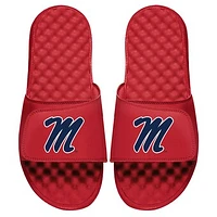 Youth ISlide Red Ole Miss Rebels Cursive Logo Slide Sandals