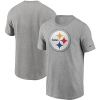 Men's Nike Heathered Gray Pittsburgh Steelers Primary Logo T-Shirt