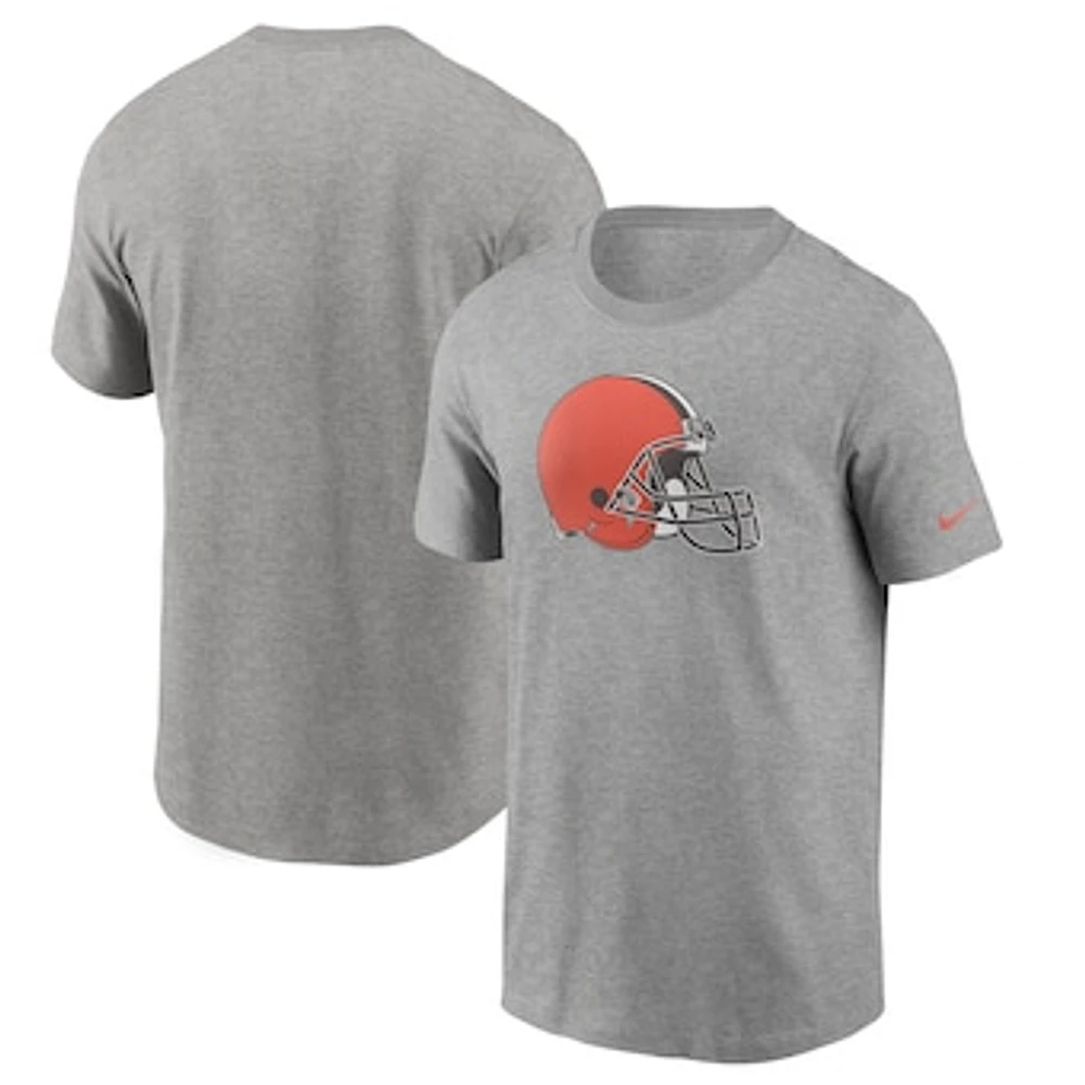 Men's Nike Heathered Gray Cleveland Browns Primary Logo T-Shirt